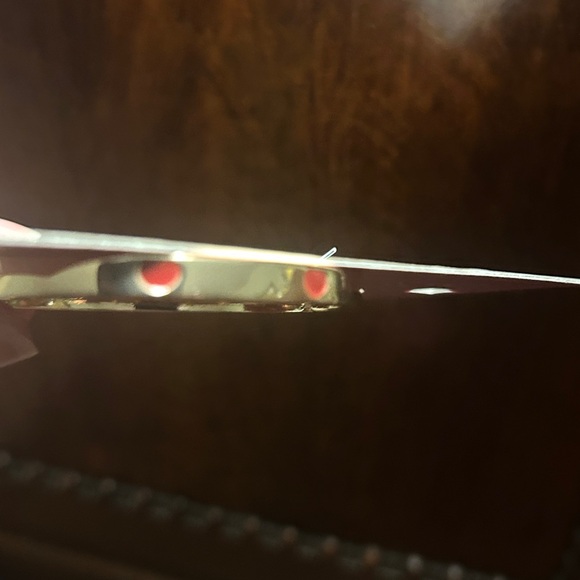 Gold Heart Hoop Rhinestone Earrings and Heart Stamp Bracelet Gold Tone NEW - Picture 9 of 12